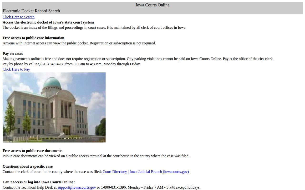 Iowa Courts Online public case index